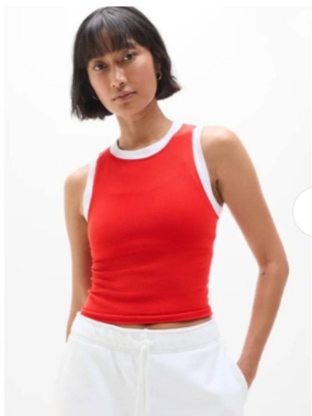 Athleta Renew Seamless Muscle Tank, Red/White - Size XS